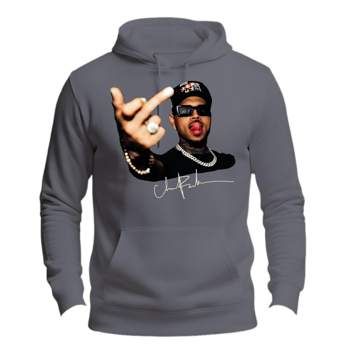 Chris Brown Middle Finger Premium Hoodie