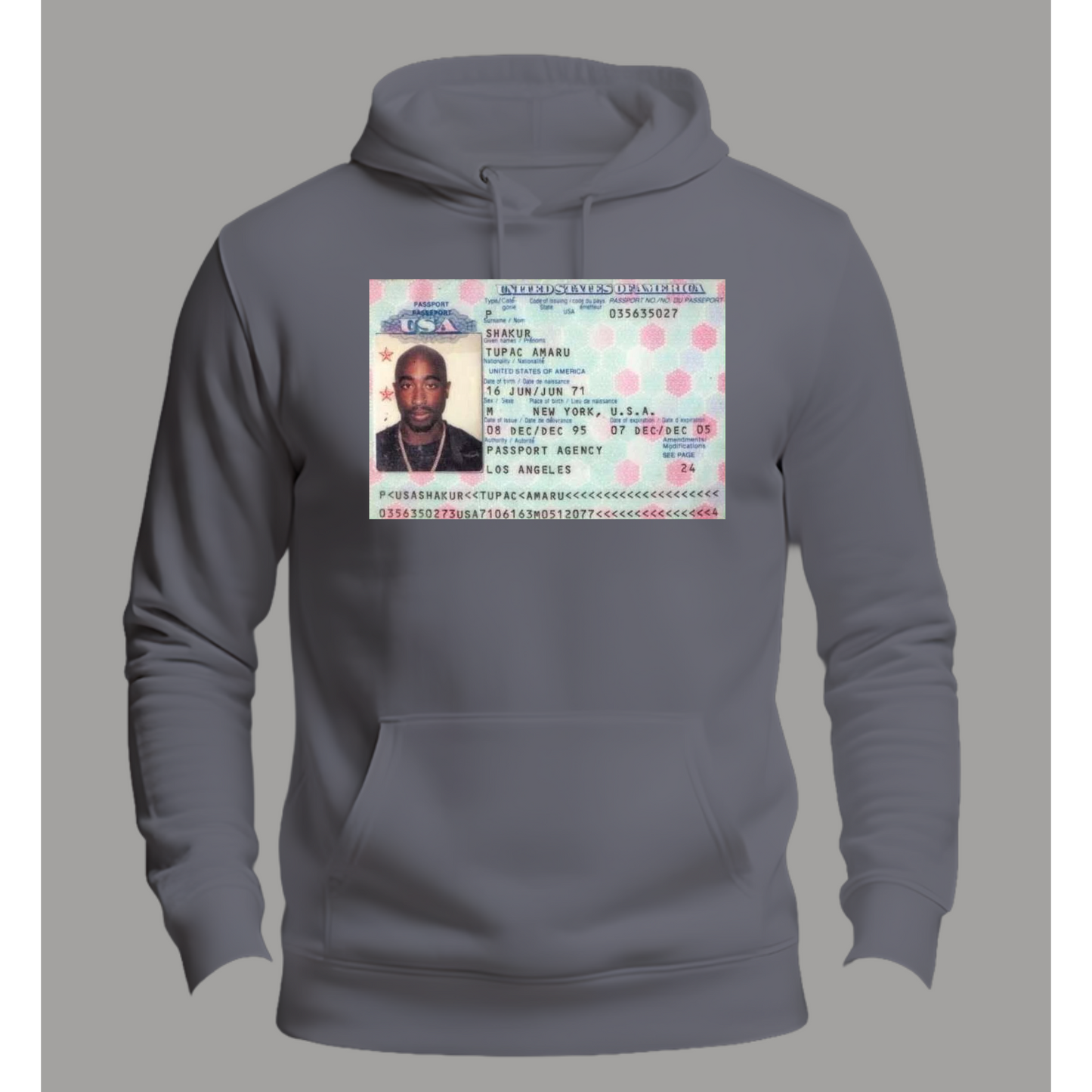 Tupac Social Security Premium Hoodie