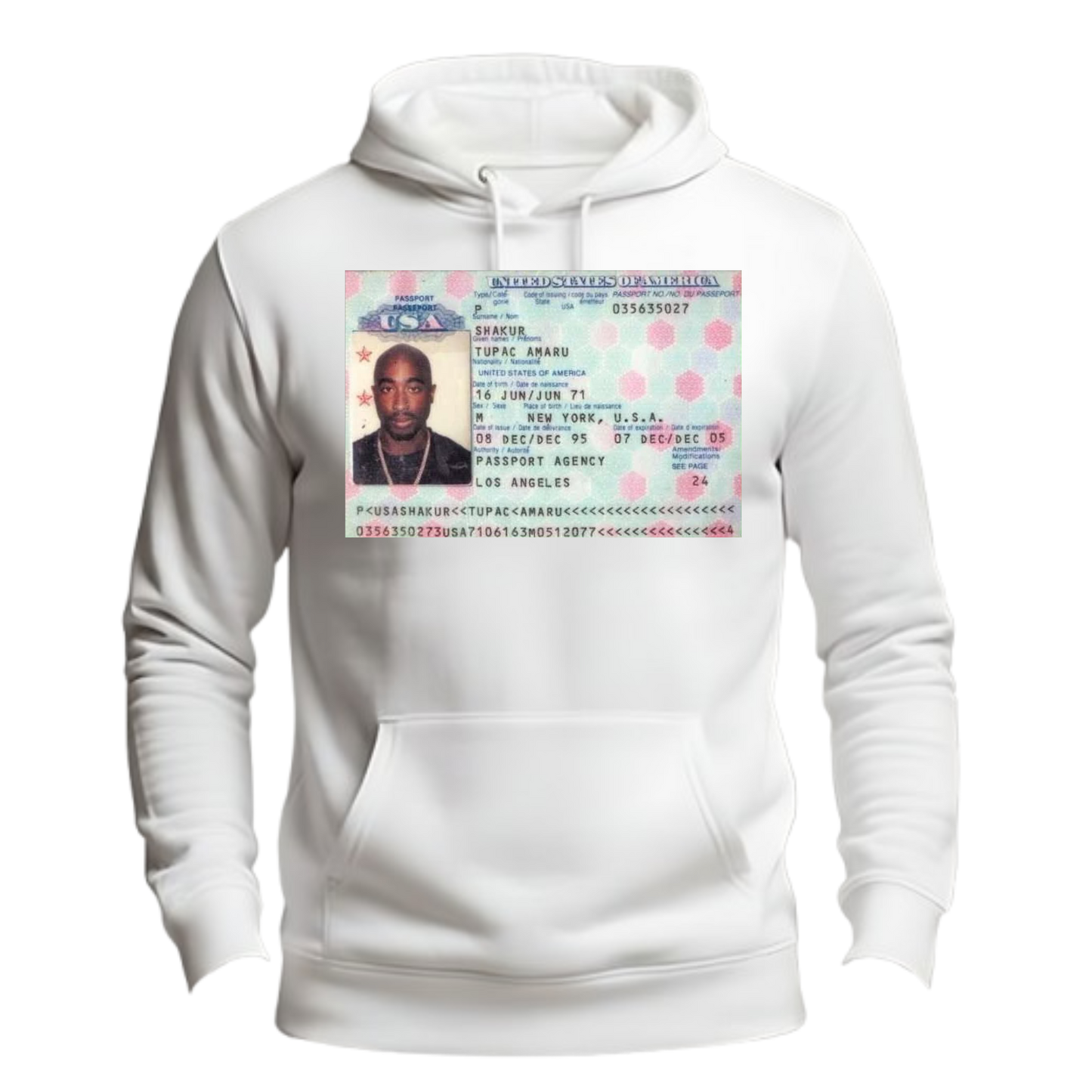 Tupac Social Security Premium Hoodie