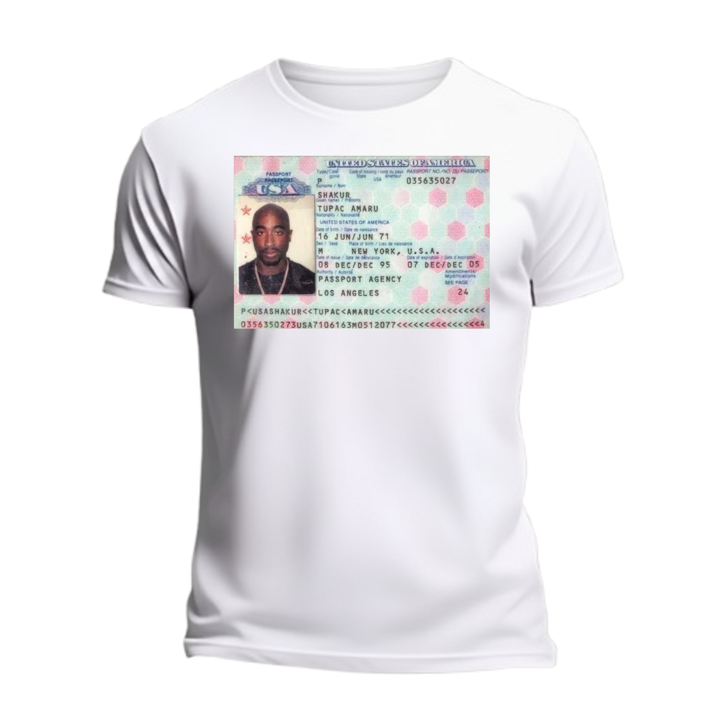 Tupac Social Security Premium T-Shirt