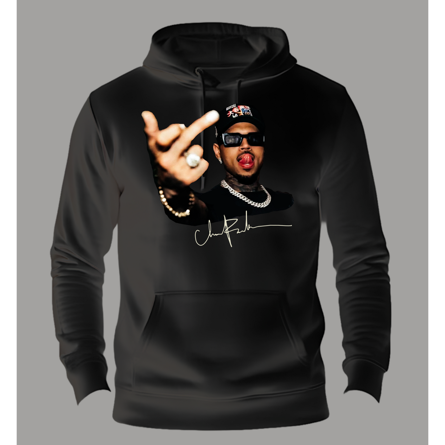 Chris Brown Middle Finger Premium Hoodie