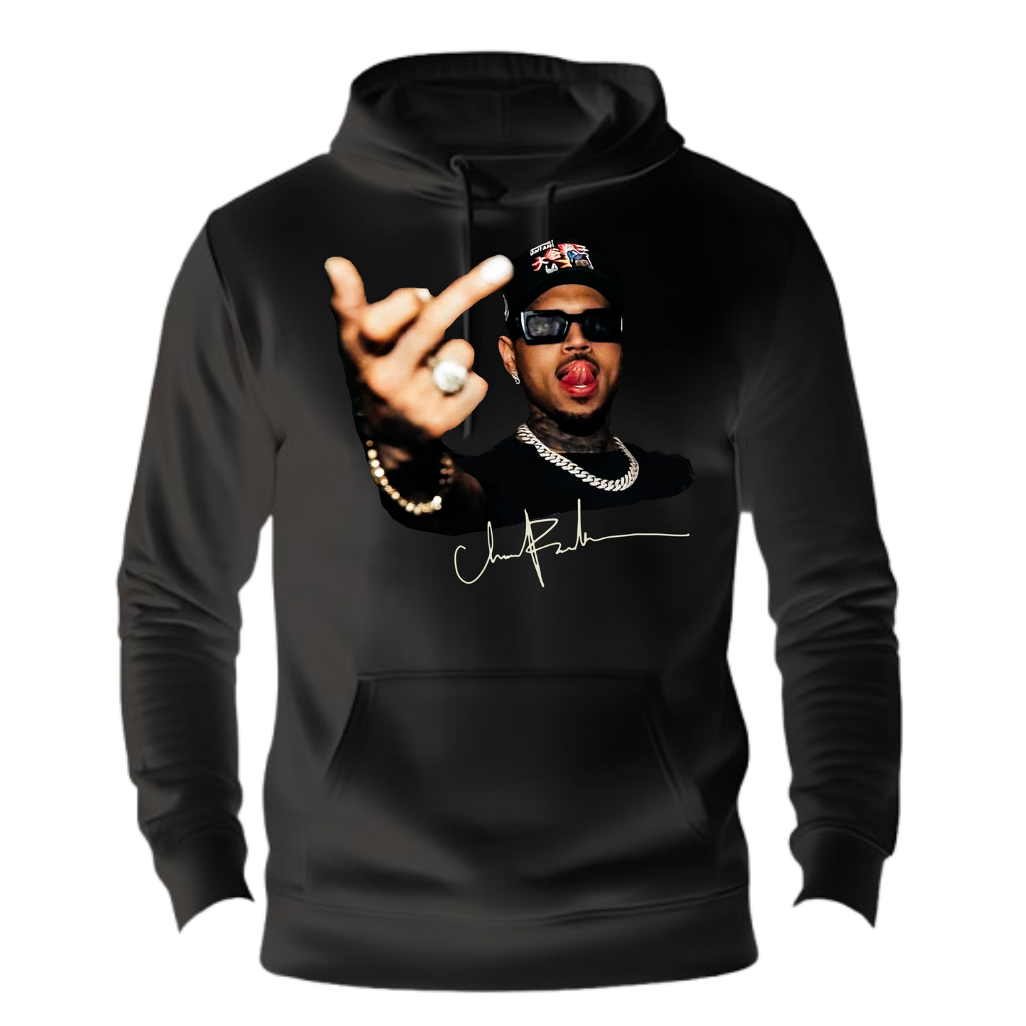 Chris Brown Middle Finger Premium Hoodie