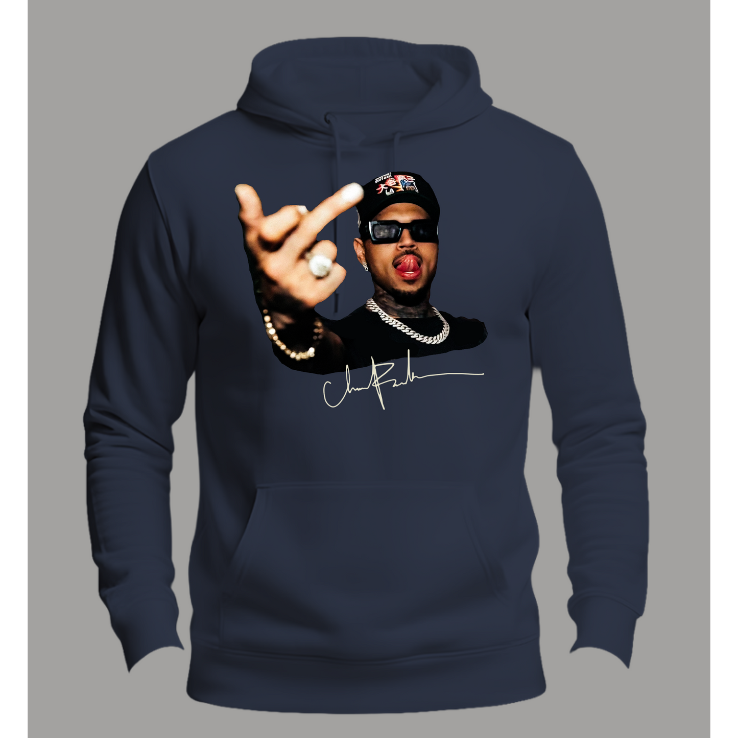 Chris Brown Middle Finger Premium Hoodie
