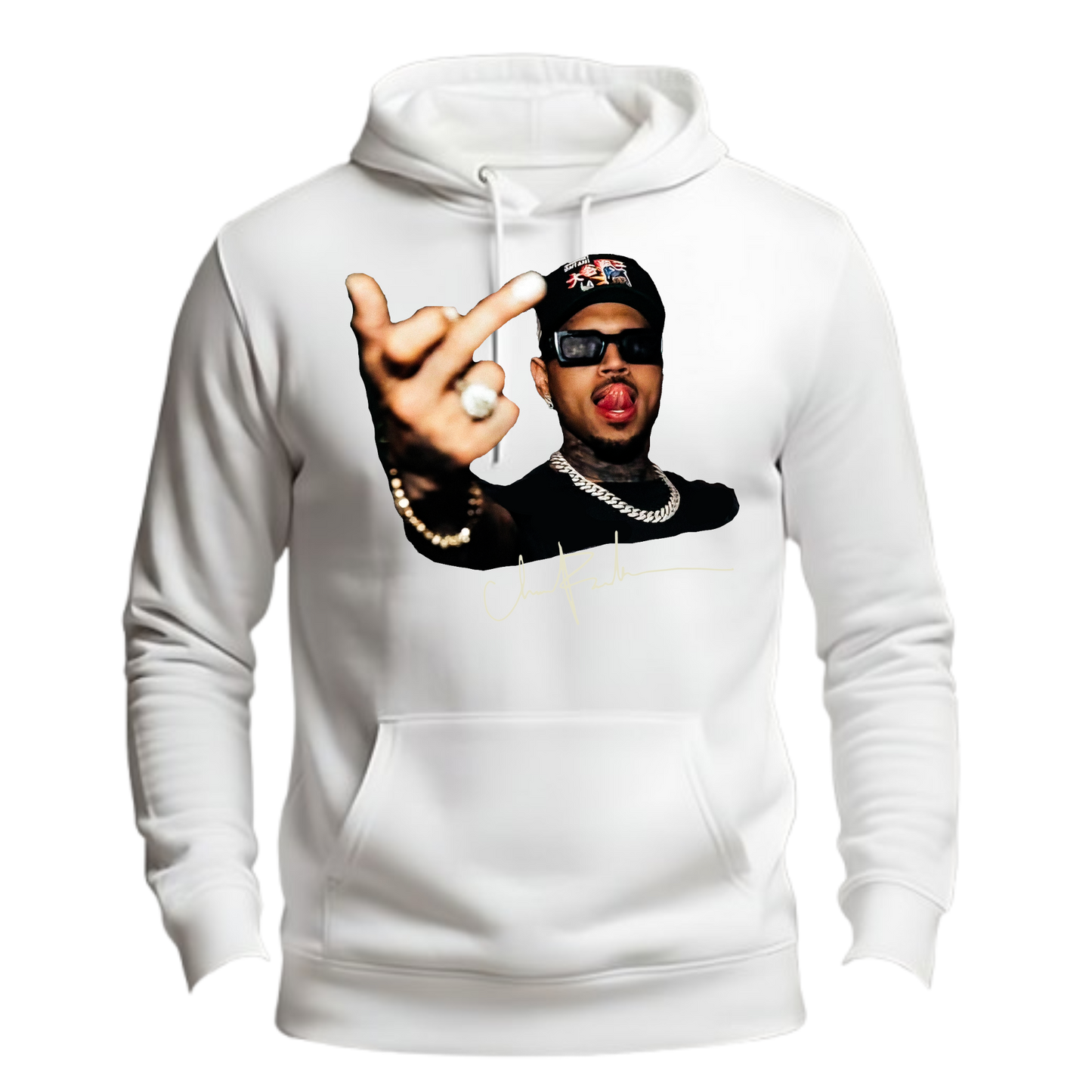 Chris Brown Middle Finger Premium Hoodie