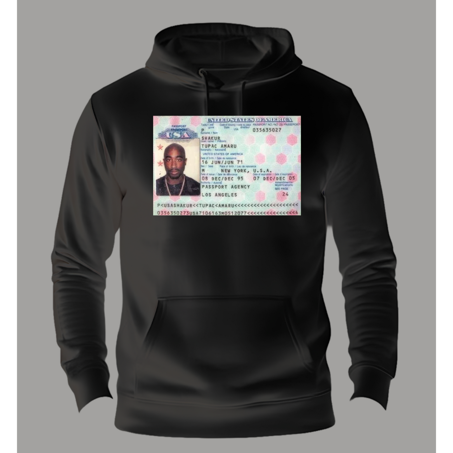 Tupac Social Security Premium Hoodie