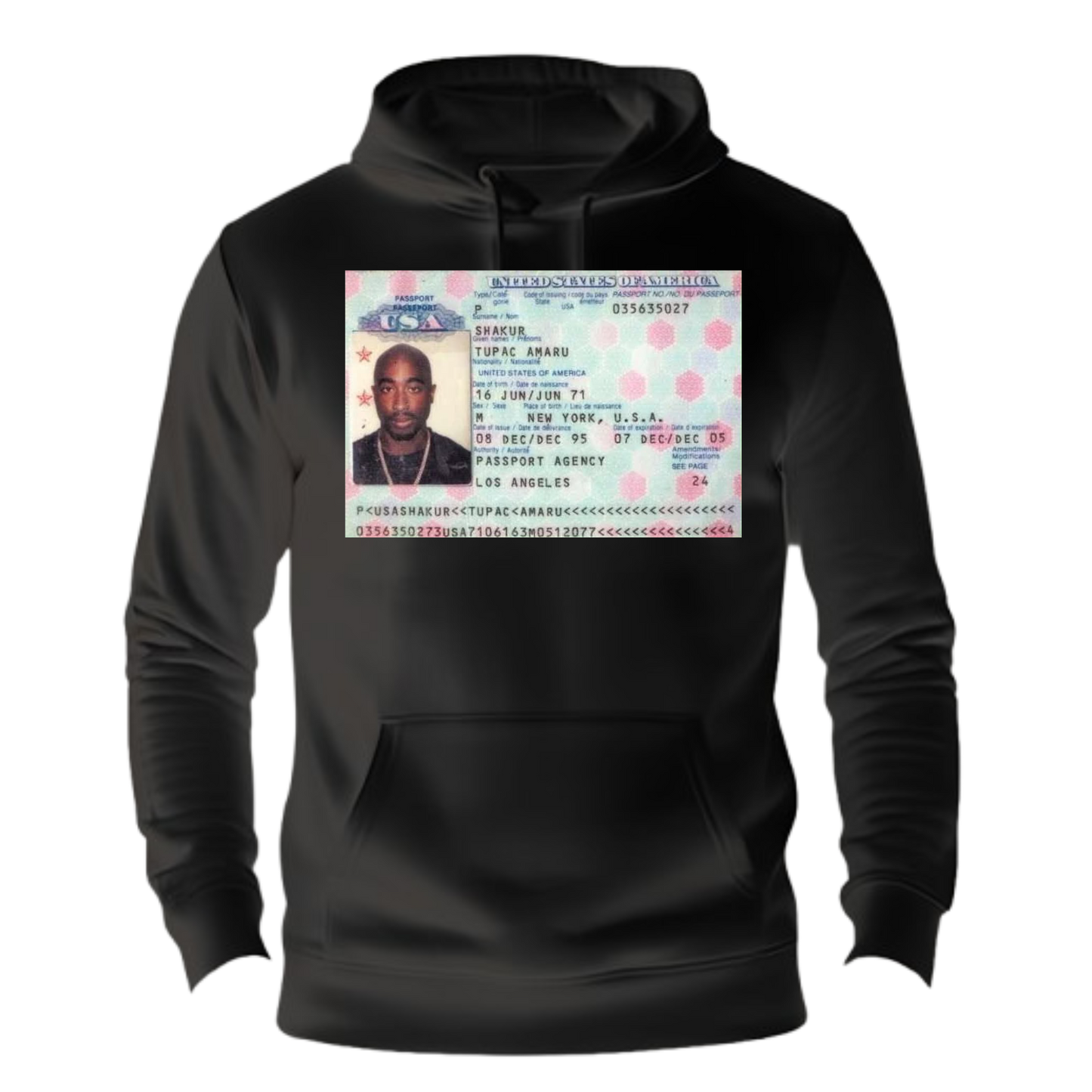 Tupac Social Security Premium Hoodie