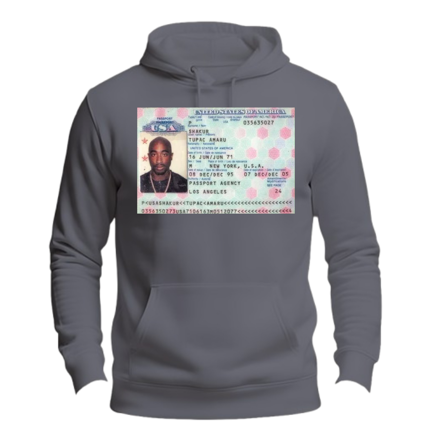 Tupac Social Security Premium Hoodie