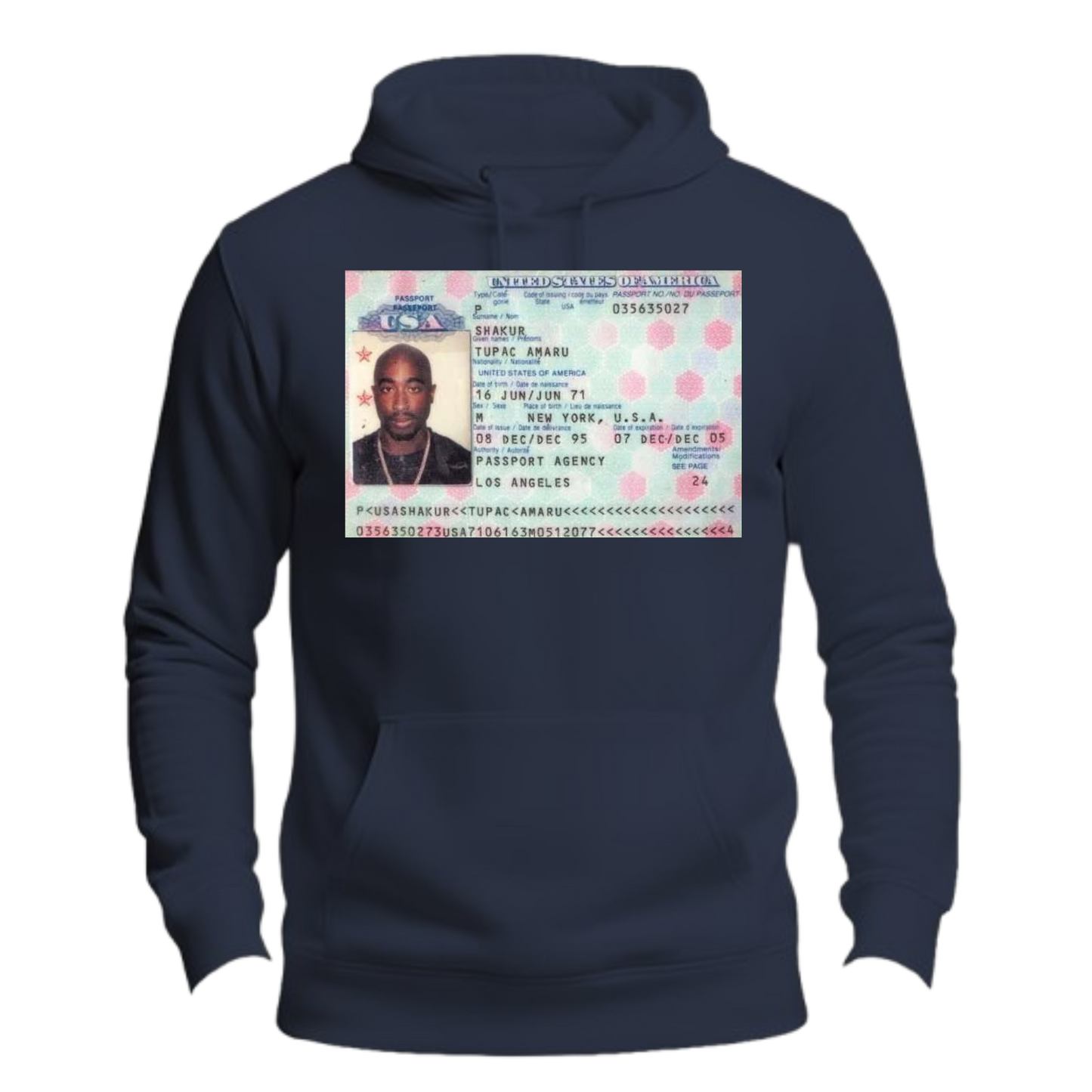Tupac Social Security Premium Hoodie