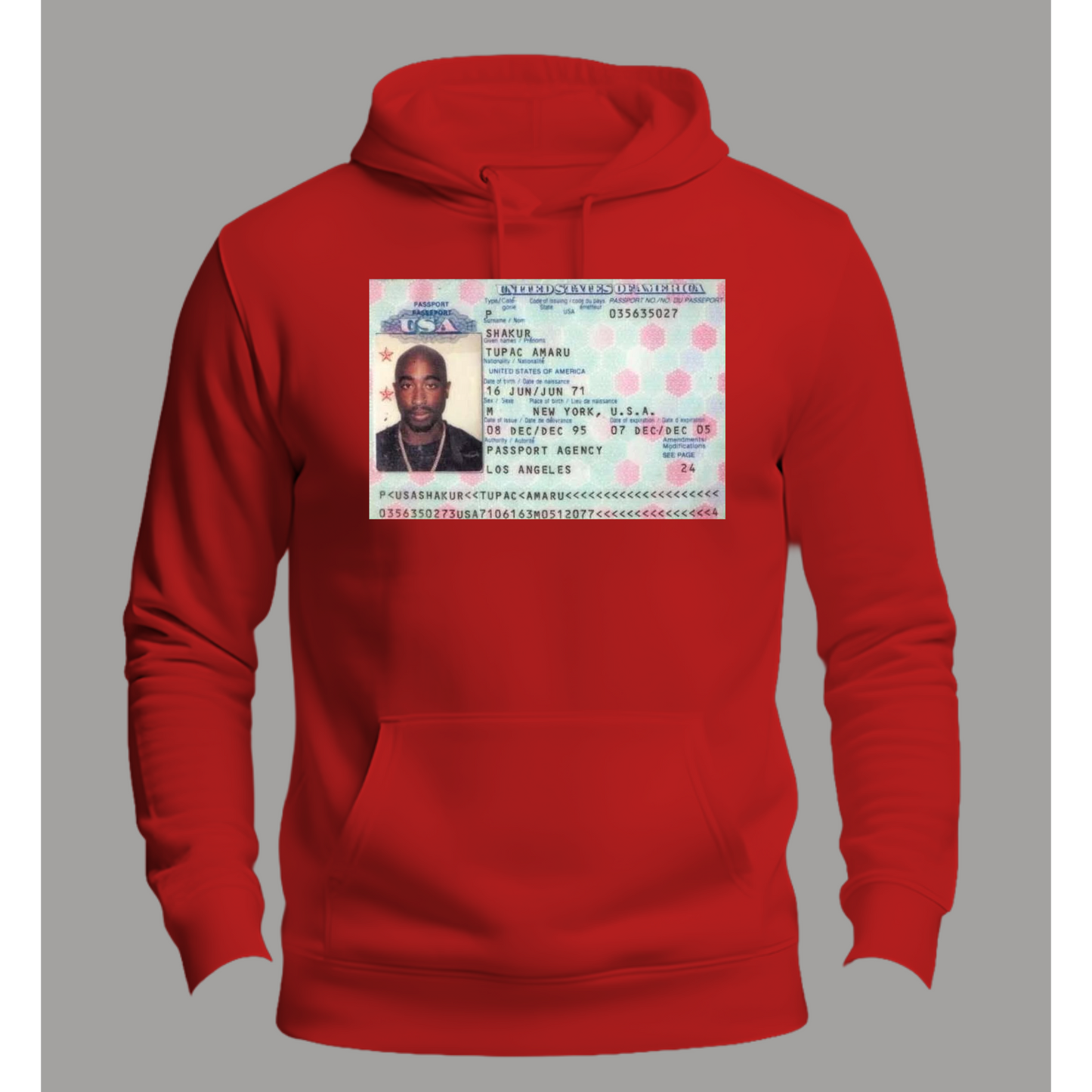 Tupac Social Security Premium Hoodie