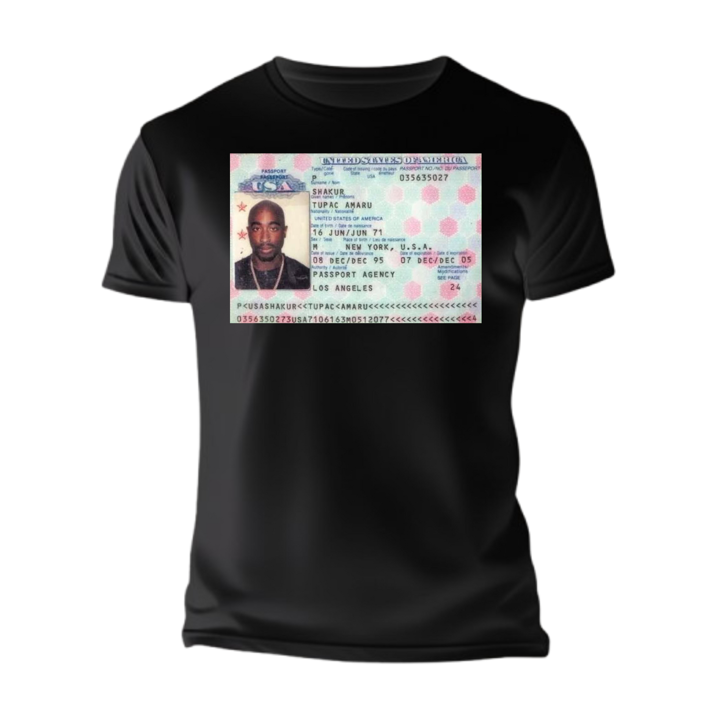 Tupac Social Security Premium T-Shirt