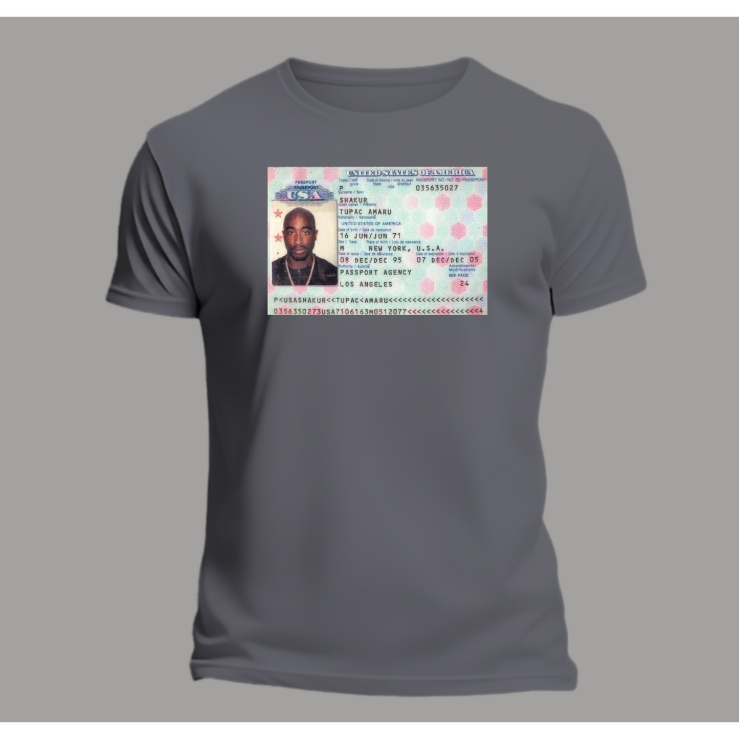 Tupac Social Security Premium T-Shirt