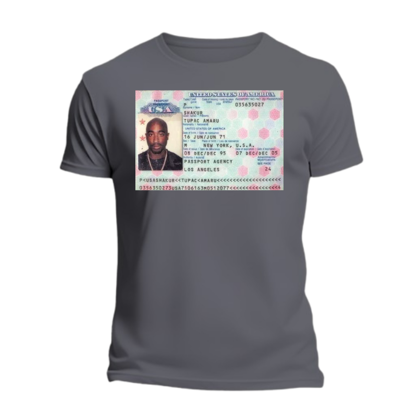 Tupac Social Security Premium T-Shirt