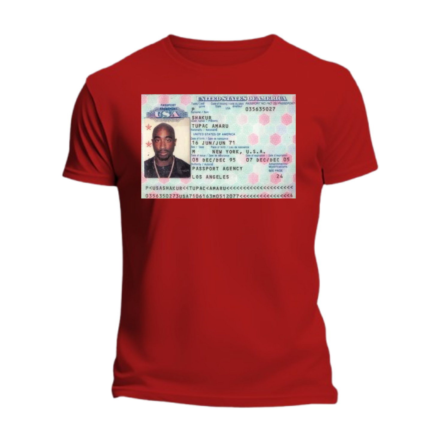 Tupac Social Security Premium T-Shirt